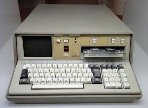 The IBM 5100 Released September 1975 Still better than a typewriter. source:http://en.wikipedia.org/wiki/File:IBM_5100_-_MfK_Bern.jpg